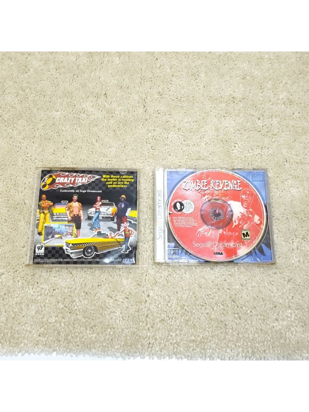 Sega Dreamcast Zombie Revenge Manual & Disc House of the Dead 51038 Tested Works